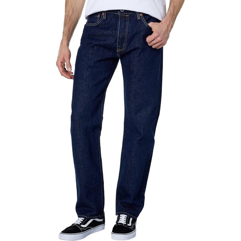 Levi's 501 Original Jeans Men's 34X34 Blue Cotton 5-Pockets Straight Leg RED923